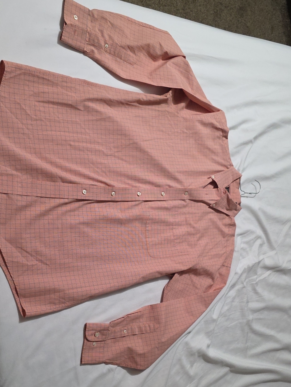 Jos. A. Bank Men's Light Pink Grid Dress Shirt